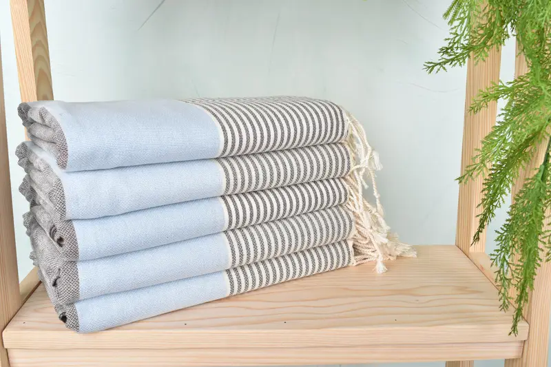 Fouta towel, Bridesmaid Favors, 68x40 Cotton Striped Towel, Sand-resistant towel, Best Friend Gift, Personalized Turkish Beach Towel, Pool Towels - 2