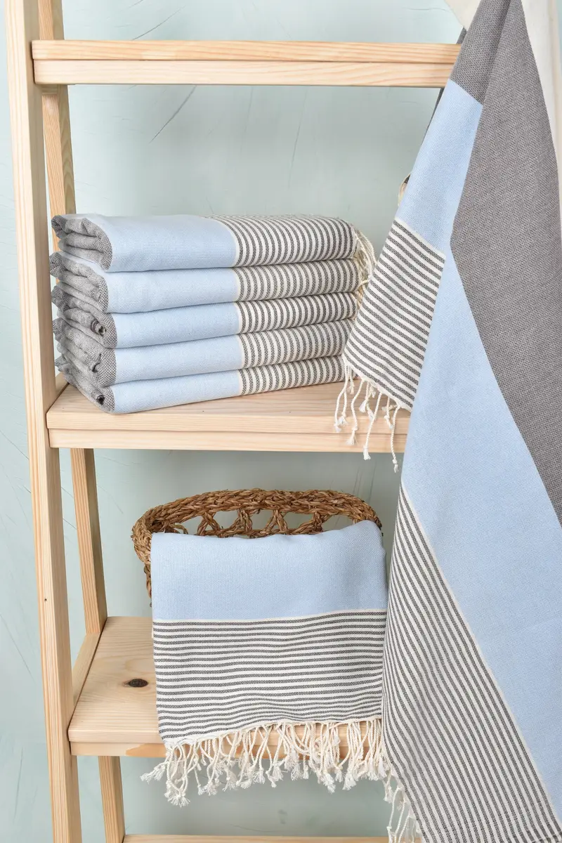 Fouta towel, Bridesmaid Favors, 68x40 Cotton Striped Towel, Sand-resistant towel, Best Friend Gift, Personalized Turkish Beach Towel, Pool Towels - 3