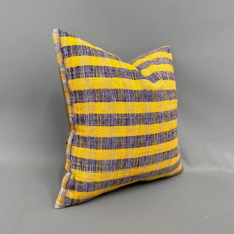 18x18 Yellow Cushion Case, Cushion Cover, Garden Cushion Cover, Gift Pillow, Turkish Kilim Pillow, Tribal Cushion Cover, Interior Designer Pillow - 2