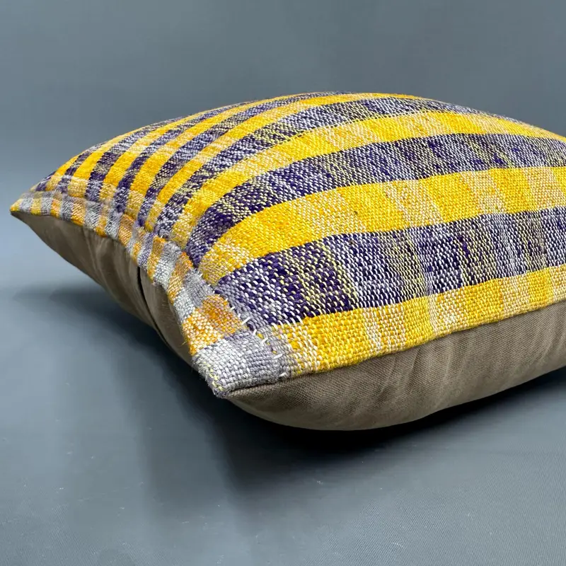 18x18 Yellow Cushion Case, Cushion Cover, Garden Cushion Cover, Gift Pillow, Turkish Kilim Pillow, Tribal Cushion Cover, Interior Designer Pillow - 6
