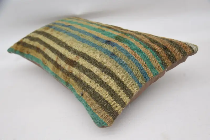 Farmhouse Pillow Case, 12x20 Beige Cushion, Turkish Kilim Pillow, Vintage Cushion Case, Cushion Case, Turkish Pillow, Pillow for Couch - 6