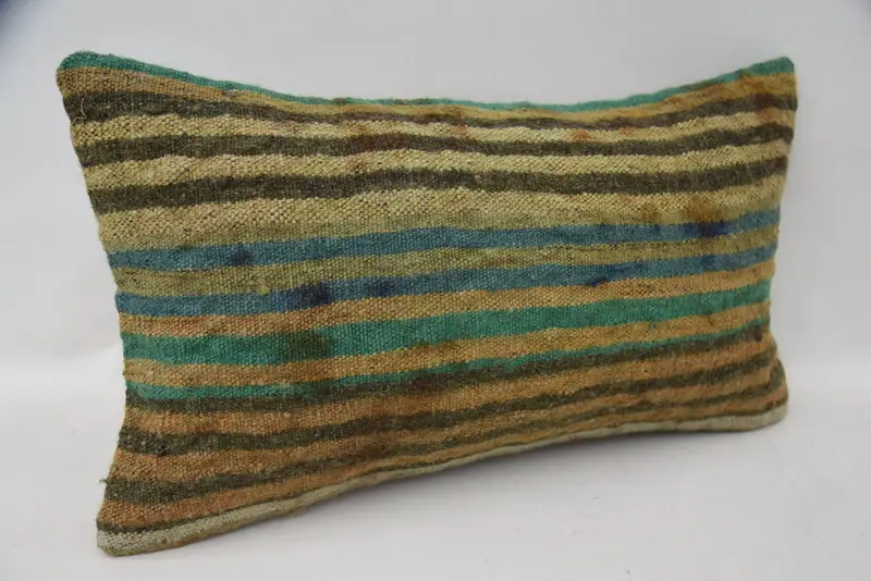 Farmhouse Pillow Case, 12x20 Beige Cushion, Turkish Kilim Pillow, Vintage Cushion Case, Cushion Case, Turkish Pillow, Pillow for Couch - 2