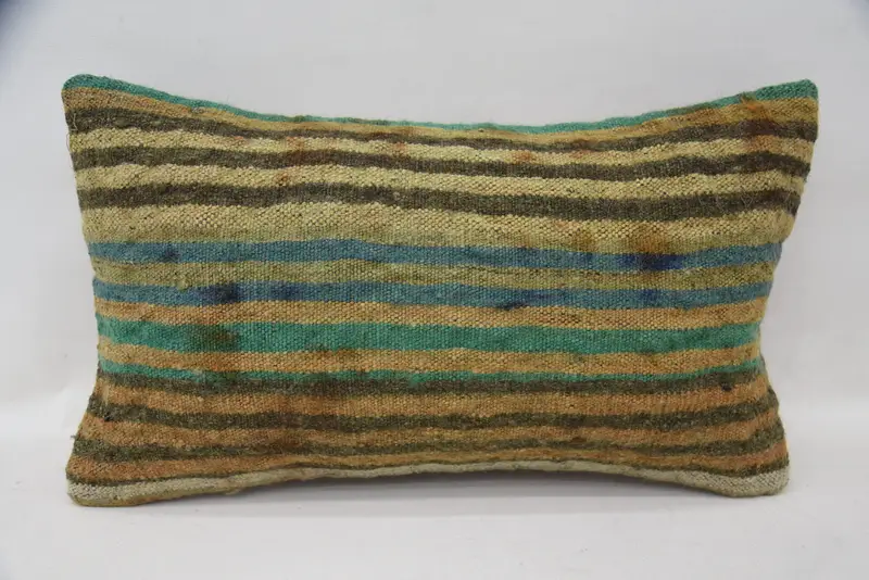 Farmhouse Pillow Case, 12x20 Beige Cushion, Turkish Kilim Pillow, Vintage Cushion Case, Cushion Case, Turkish Pillow, Pillow for Couch - 1