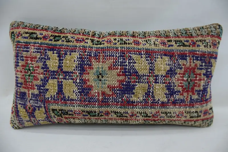 Blue Vintage Pillow, Decorative Gift 12x24 inch Pillowcase - 1