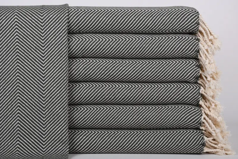 フェイスタオル、トルコティータオル、カーキグリーンタオル、20x40インチ - 1