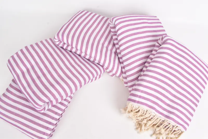 Bridesmaid Gifts Personalized, Bachelorette Party Items, Bridal Shower Gift, Custom Wedding Gifts, 104x76 Cotton Striped Towel, Woven Throw Blanket - 4
