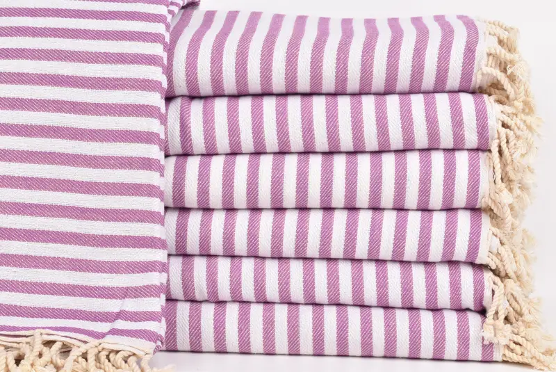 Bridesmaid Gifts Personalized, Bachelorette Party Items, Bridal Shower Gift, Custom Wedding Gifts, 104x76 Cotton Striped Towel, Woven Throw Blanket - 2