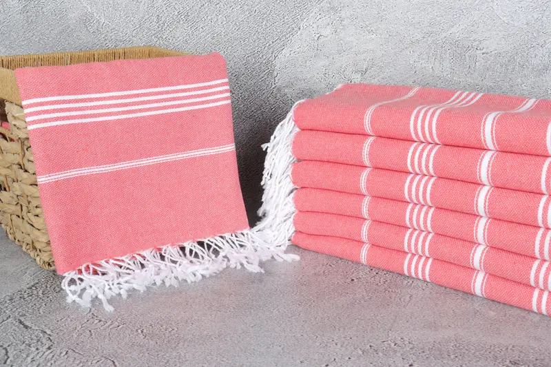 Bridesmaid Gifts, Spa Towel, Monogram Beach Towel, Organic towel, Girls Weekend Getaways Gifts, Valentines Day Gift Idea, 70x40 Cotton Striped Towel - 3
