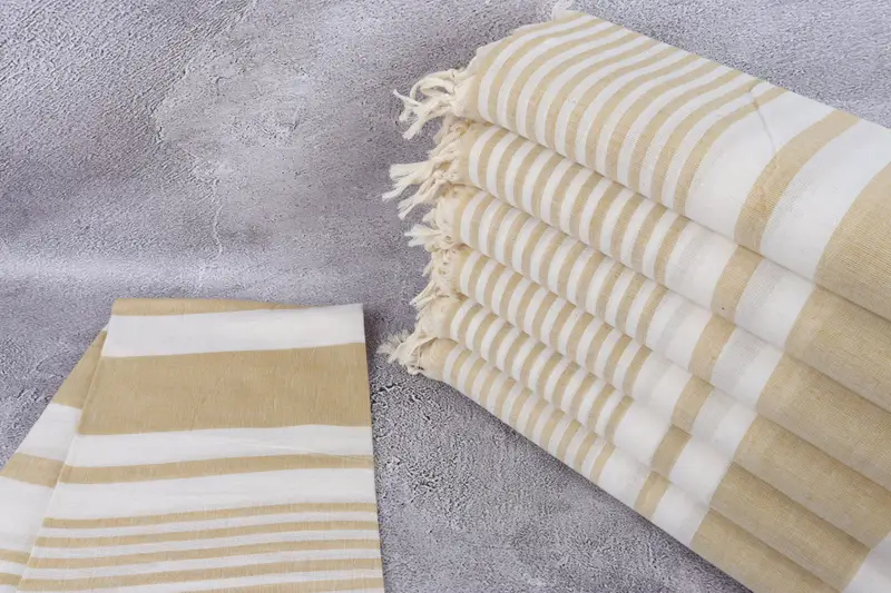 Best lightweight Turkish towel for travel USA, Bridal Shower Favor, 70x40 Cotton Striped Towel, Summer Gift, Soft towel, Home Decor Gifts - 2