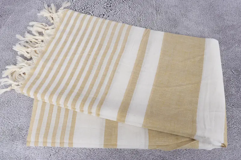 Best lightweight Turkish towel for travel USA, Bridal Shower Favor, 70x40 Cotton Striped Towel, Summer Gift, Soft towel, Home Decor Gifts - 6