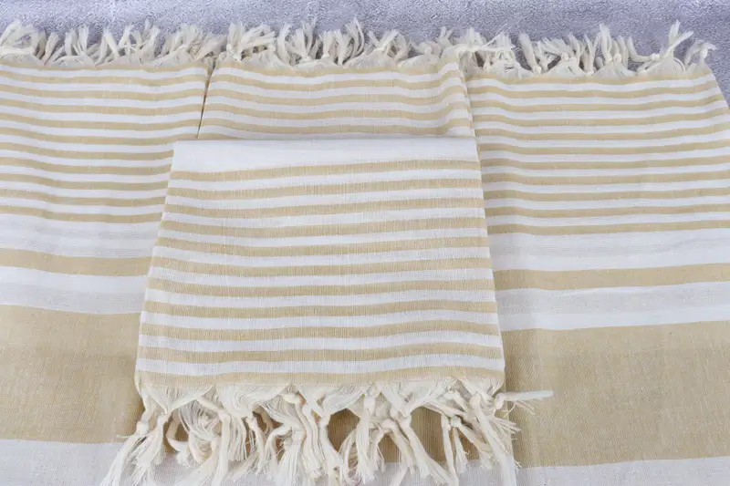 Best lightweight Turkish towel for travel USA, Bridal Shower Favor, 70x40 Cotton Striped Towel, Summer Gift, Soft towel, Home Decor Gifts - 4