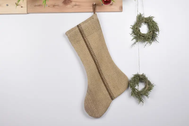 Media navideña festiva Kilim, media con patrón de adorno de 19 pulgadas