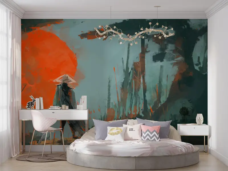 Samurai Warrior Wall Stickers, Warrior Digital Paper, 3D Wall Art, Modern Mural, Japanese Wall Decals, Wallpaper Mural Art, - 7