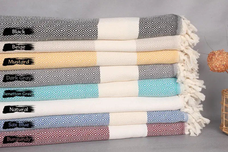 Throw Blanket Couch, 96x80 Cotton Diamond Towel, Beach Theme Bachelorette Party, Bachelorette Gifts, Bridal Shower Gift, Engagement Gift - 1