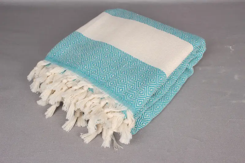 Throw Blanket Couch, 96x80 Cotton Diamond Towel, Beach Theme Bachelorette Party, Bachelorette Gifts, Bridal Shower Gift, Engagement Gift - 4