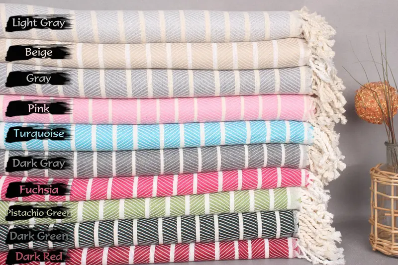 Quick-Dry Beach Towel, Custom Gifts, Wedding Gift, 70x40 Bamboo Herringbone Towel, Monogram Beach Towel, Custom Bath Towel, Organic Cotton Towel - 1