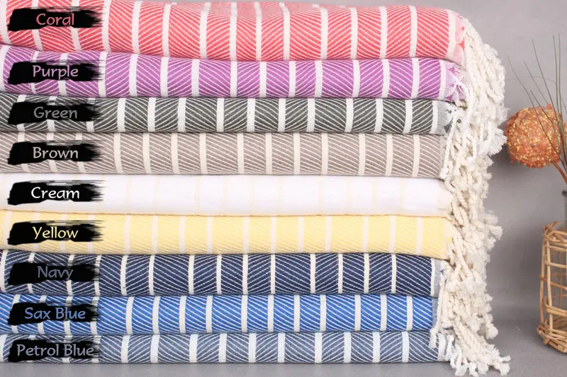 Quick-Dry Beach Towel, Custom Gifts, Wedding Gift, 70x40 Bamboo Herringbone Towel, Monogram Beach Towel, Custom Bath Towel, Organic Cotton Towel - 2