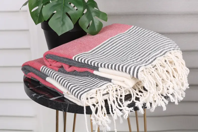 Beach Towel Gift, 68x40 Cotton Striped Towel, Customized Towels, Bachelorette Gifts, Bridesmaid Towel, Housewarming Gift, Organic Beach Towel - 3