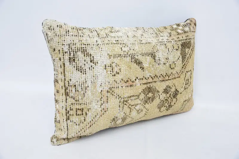 Antique Pillows, Farmhouse Cushion, 16x24 Beige Cushion, Pillow for Couch, Kilim Cushion Sham, Cushion, Pastel Pillow Case - 3