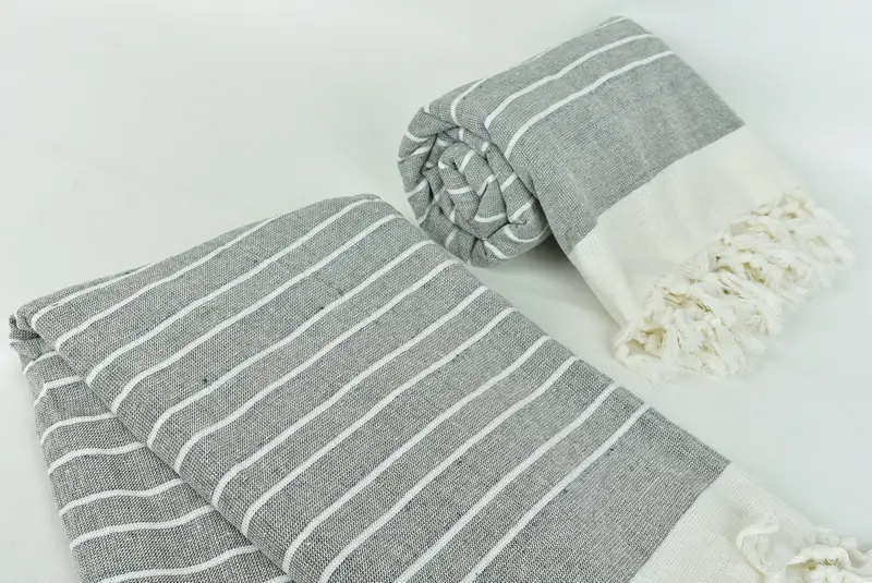 Spa Gift, 68x40 Cotton Striped Terry Towel, Custom Gift, Beach Towel Gift, Gym Towel, Soft organic Turkish peshtemal for luxury spa use, Bath towel - 7