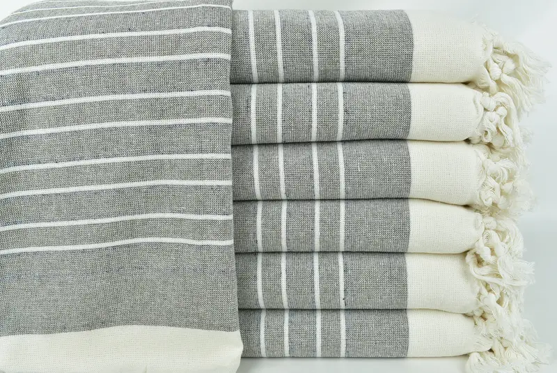Spa Gift, 68x40 Cotton Striped Terry Towel, Custom Gift, Beach Towel Gift, Gym Towel, Soft organic Turkish peshtemal for luxury spa use, Bath towel - 1