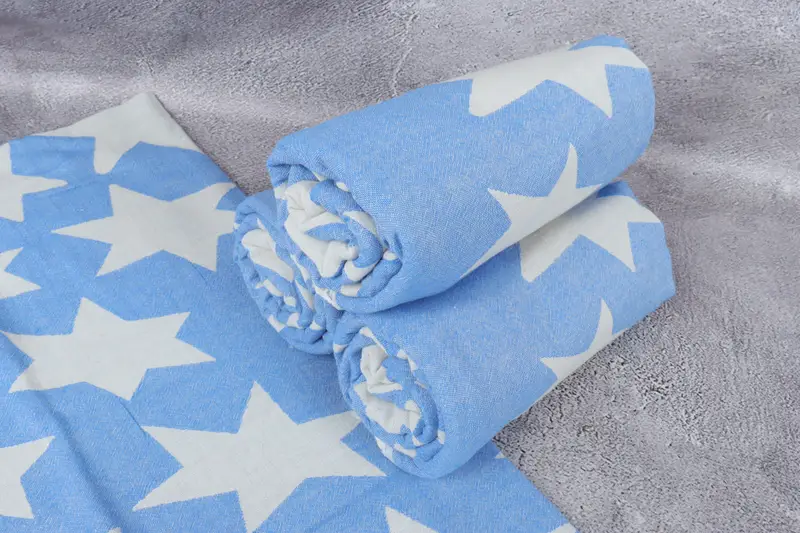 Thin towel, Embroidery Towels, Turkish Bath Towel USA, Housewarming Gift, Turkish bath towel, 68x36 Cotton Star Design Towel, Oversized Beach Towel - 8