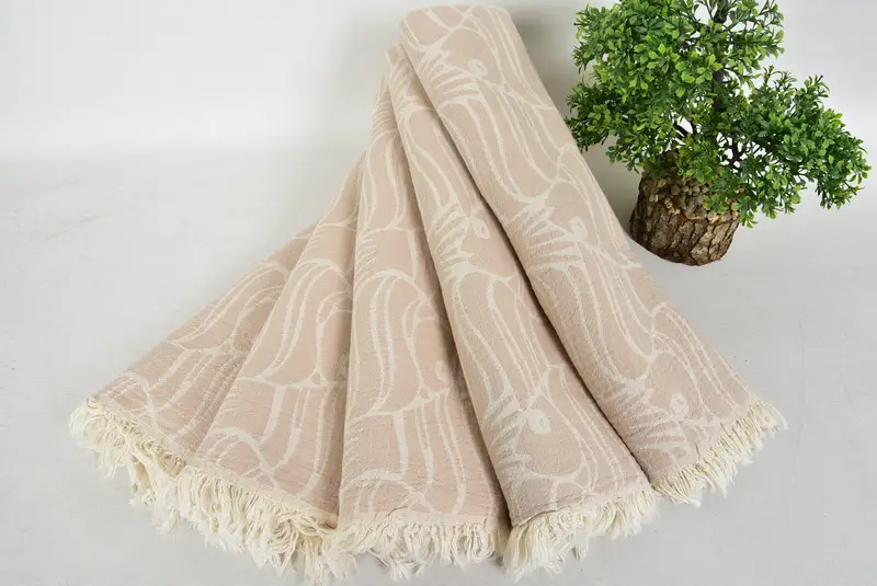 Custom Bath Towel, Summer Gift, Embroidery Towels, 70x36 Cotton Fish Design Towel, Bachelorette Party Gift, Organic Towel, Custom Wedding Gift - 4