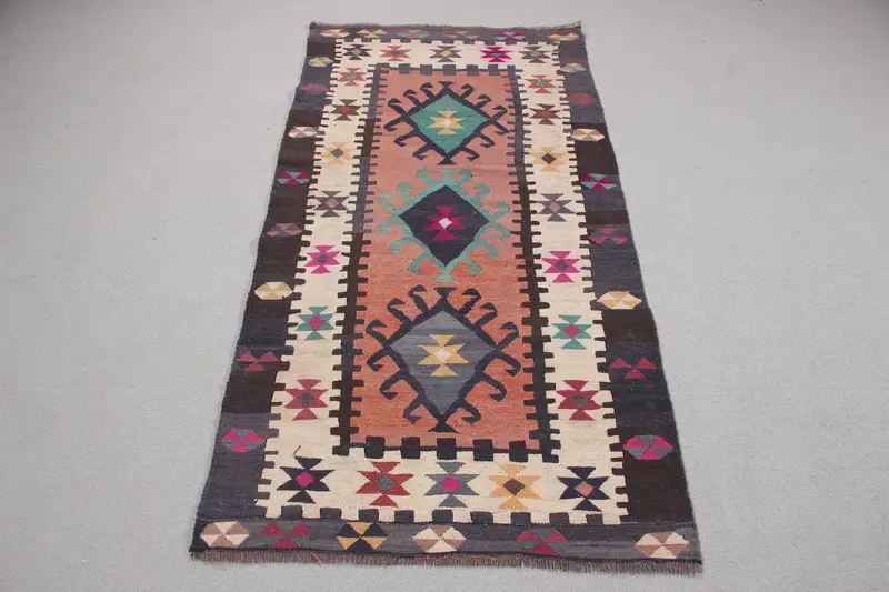 Canlı Turuncu Halı, 2,9x5,5 ft Sağlam Konfor