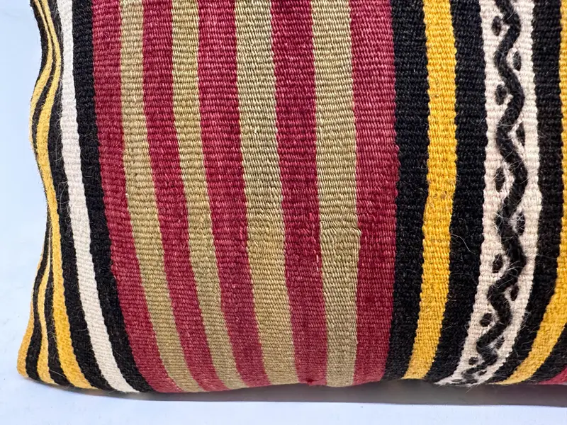 Ethnical Kilim Rug Pillow, Pillow Sham, Outdoor Cushion Cover, Pillow for Couch, Kilim Pillow Cover, Yoga Cushion, 16x48 Red Pillow Cover - 2