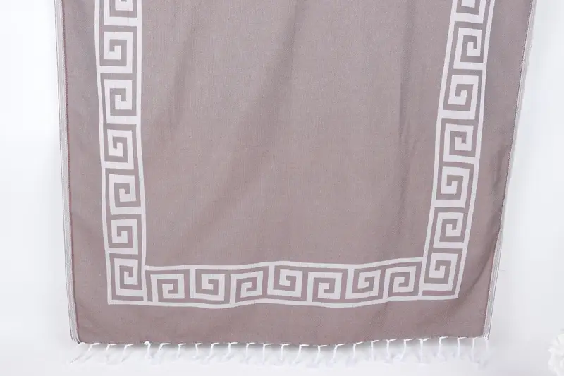 Personalized Gift Box Towel Custom Beach Brown Patterned, 40x71 Inches