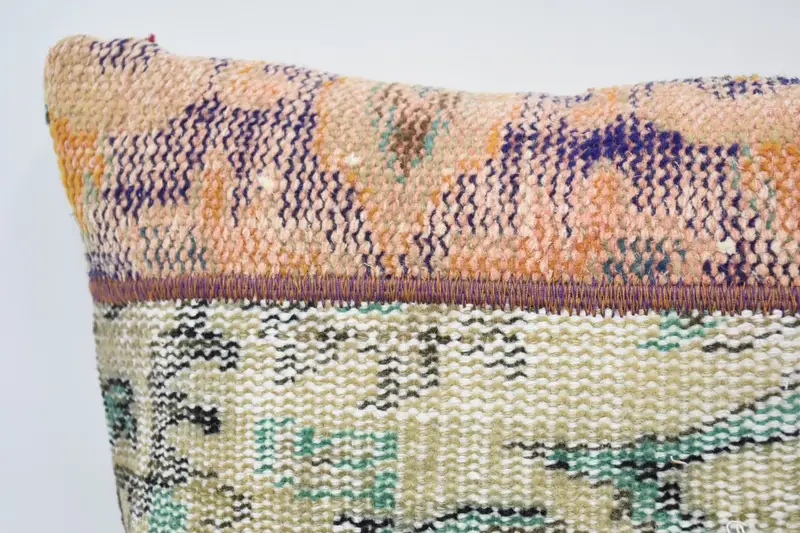 16x36 Beige Pillow Sham, Pillow for Couch, Antique Pillows, Pillow for Sofa, Pillow Sham, One Of A Kind Pillow Sham - 2