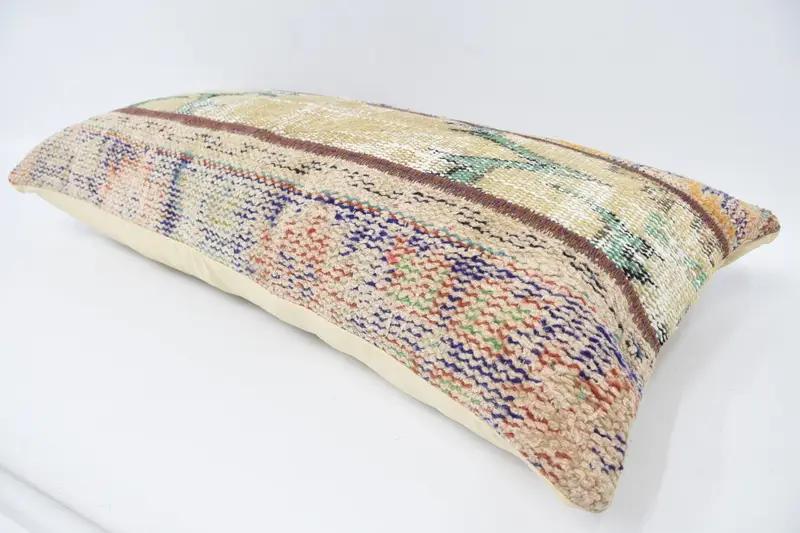 16x36 Beige Pillow Sham, Pillow for Couch, Antique Pillows, Pillow for Sofa, Pillow Sham, One Of A Kind Pillow Sham - 5