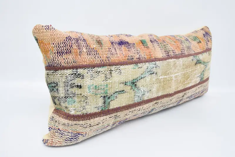 16x36 Beige Pillow Sham, Pillow for Couch, Antique Pillows, Pillow for Sofa, Pillow Sham, One Of A Kind Pillow Sham - 3