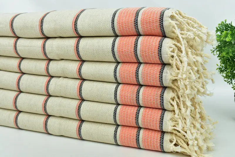 Christmas Gift, Small Bath Towels, 40x20 Linen Striped Towel, Monogram Turkish Bath Towel, Custom Hand Towel, Bachelor Towel, Kitchen Towel - 3