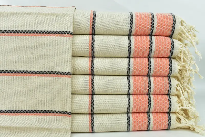 Christmas Gift, Small Bath Towels, 40x20 Linen Striped Towel, Monogram Turkish Bath Towel, Custom Hand Towel, Bachelor Towel, Kitchen Towel - 1