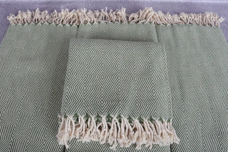 Luxury Turkish beach towel with fringe, Turkish Towel USA, Bachelorette Party Favors, Memorial Gift, 74x40 Cotton Diamond Towel, Turkish beach towel - 4