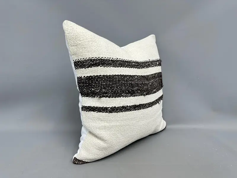 24x24 White Cushion, Antique Pillows, Vintage Kilim Throw Pillow, Square Throw Pillow Case, Handmade Kilim Cushion, Pillow Sham, Bright Cushion Case - 2