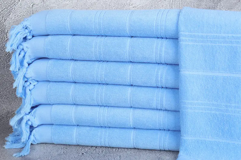 Monogram Hand Towel, 40x18 Cotton Striped Terry Towel, Turkish Towel Hand Towel, Bathroom Towels, House Warming Gift, Beach Theme Wedding Gift - 1
