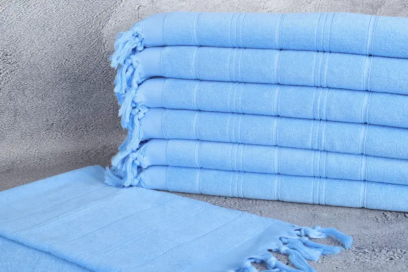 Monogram Hand Towel, 40x18 Cotton Striped Terry Towel, Turkish Towel Hand Towel, Bathroom Towels, House Warming Gift, Beach Theme Wedding Gift - 2