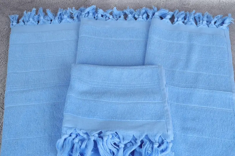 Monogram Hand Towel, 40x18 Cotton Striped Terry Towel, Turkish Towel Hand Towel, Bathroom Towels, House Warming Gift, Beach Theme Wedding Gift - 4