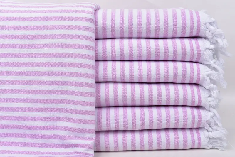 Wedding Favors, Summer Towel, Bachelorette Favors Beach, Gift For Him, Gift For Bride, Organic Turkish towel, 70x36 Cotton Terry Striped Towel - 1