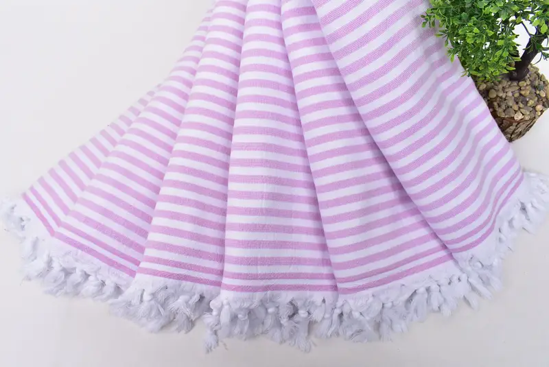 Wedding Favors, Summer Towel, Bachelorette Favors Beach, Gift For Him, Gift For Bride, Organic Turkish towel, 70x36 Cotton Terry Striped Towel - 4