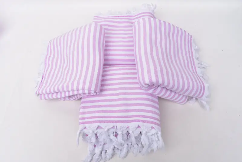 Wedding Favors, Summer Towel, Bachelorette Favors Beach, Gift For Him, Gift For Bride, Organic Turkish towel, 70x36 Cotton Terry Striped Towel - 6