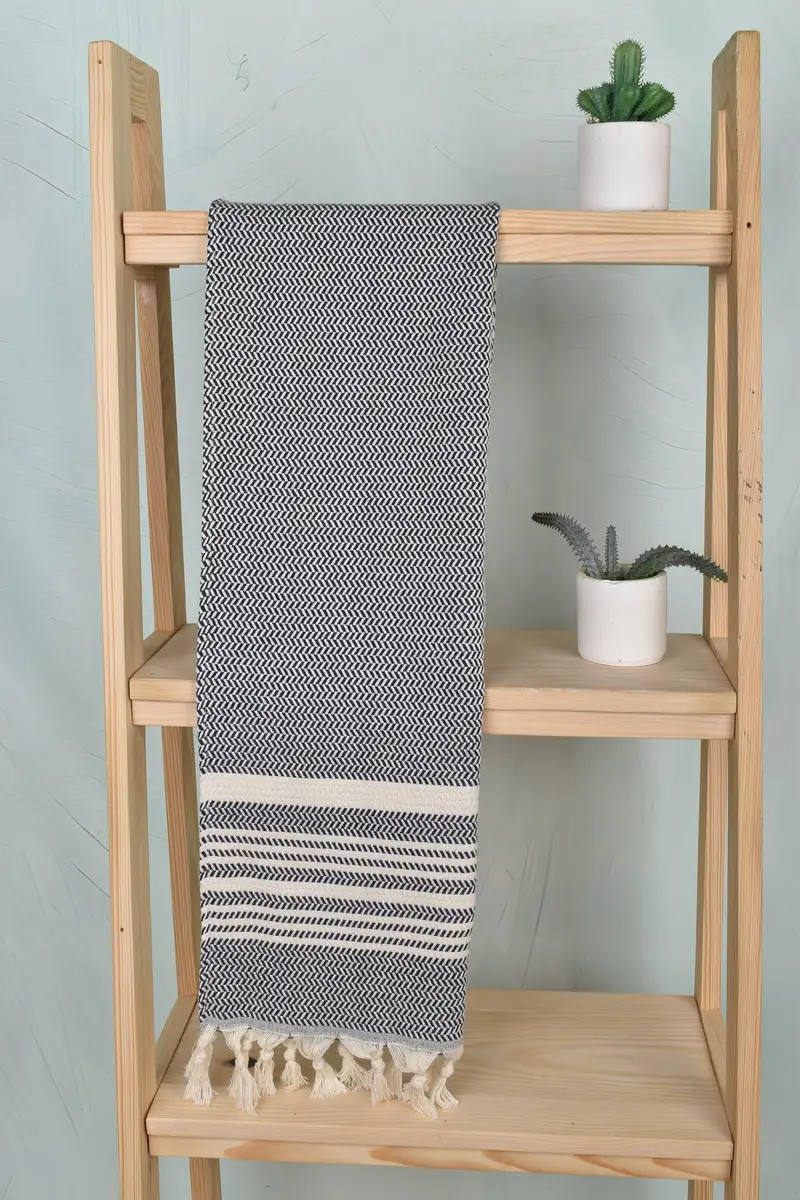 Small Bath Towels, Summer Towel, Gift For Bride, Personalized Gift, Turkish Tea Towel, 40x18 Cotton Striped Towel, Wedding Gift Kitchen Towel - 8