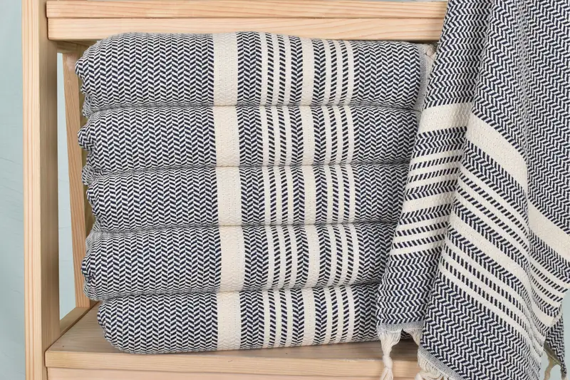 Small Bath Towels, Summer Towel, Gift For Bride, Personalized Gift, Turkish Tea Towel, 40x18 Cotton Striped Towel, Wedding Gift Kitchen Towel - 2