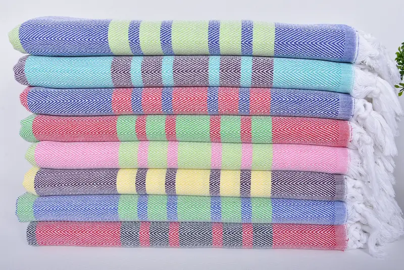 Gift For Her, Organic Turkish towel, Welcome Wedding Gift, Custom Towel Beach, Best Wedding Gift, 64x40 Cotton Chevron Towel, Peshtemal Towel - 2
