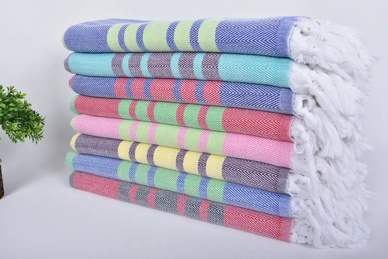 Gift For Her, Organic Turkish towel, Welcome Wedding Gift, Custom Towel Beach, Best Wedding Gift, 64x40 Cotton Chevron Towel, Peshtemal Towel - 3
