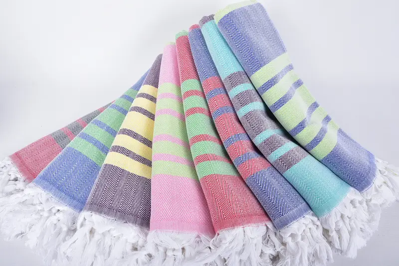 Gift For Her, Organic Turkish towel, Welcome Wedding Gift, Custom Towel Beach, Best Wedding Gift, 64x40 Cotton Chevron Towel, Peshtemal Towel - 4