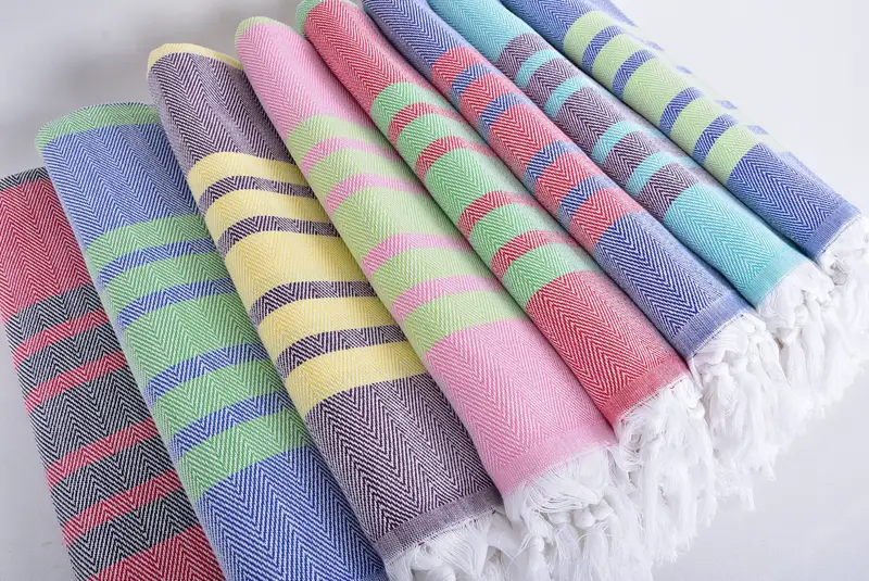 Gift For Her, Organic Turkish towel, Welcome Wedding Gift, Custom Towel Beach, Best Wedding Gift, 64x40 Cotton Chevron Towel, Peshtemal Towel - 6