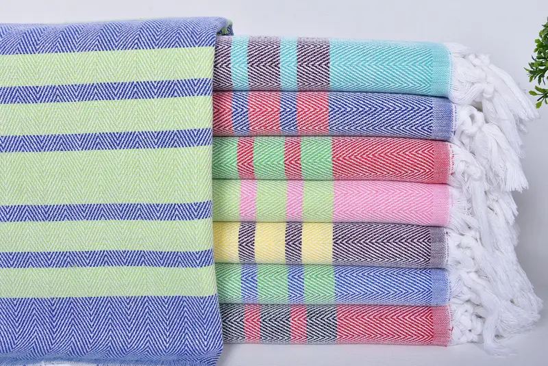 Gift For Her, Organic Turkish towel, Welcome Wedding Gift, Custom Towel Beach, Best Wedding Gift, 64x40 Cotton Chevron Towel, Peshtemal Towel - 1